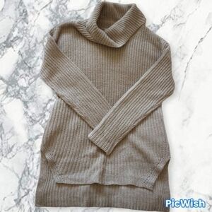Urban Heritage Cream Ribbed Turtleneck Sweater